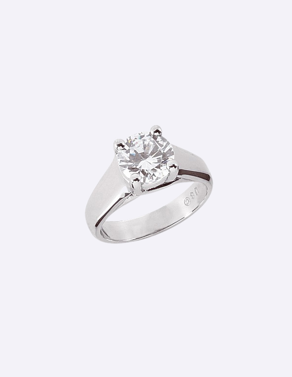 Solitaires Round Engagement Rings