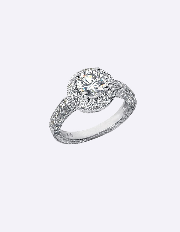 Halo Round Engagement Rings