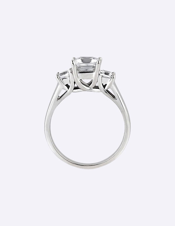 Second image of Engagement Rings Three Stones Princess